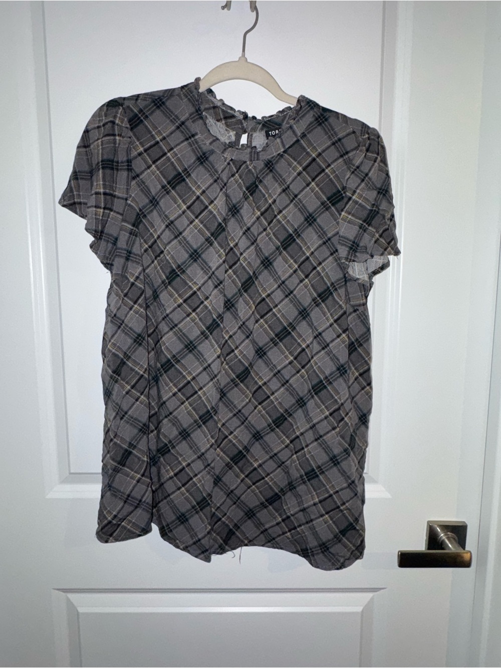 torrid Gray Plaid Short-Sleeve Tunic